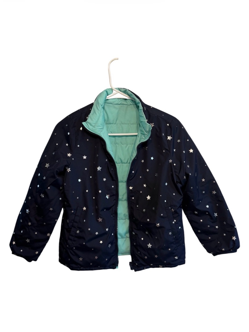 GAP Reversible Star Print Jacket - Navy & Mint